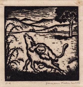 THEN CAME THE CAT. 78 x 79 mm. ('The Kid…' 1928)