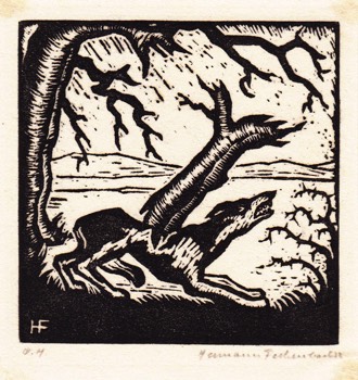 THEN CAME A STICK. 78 x 79 mm. ('The Kid…' 1928)