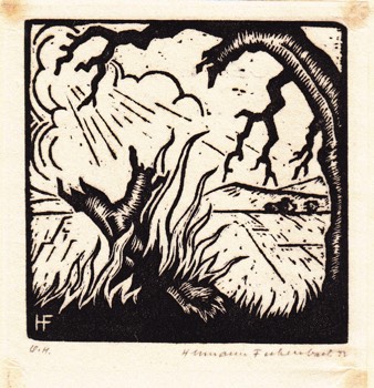 28. THEN CAME THE FIRE. 78 x 79 mm. ('The Kid…' 1928)