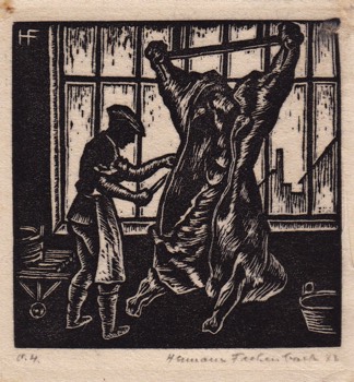 THEN CAME THE SLAUGHTERER. 78 x 79 mm. ('The Kid…' 1928)